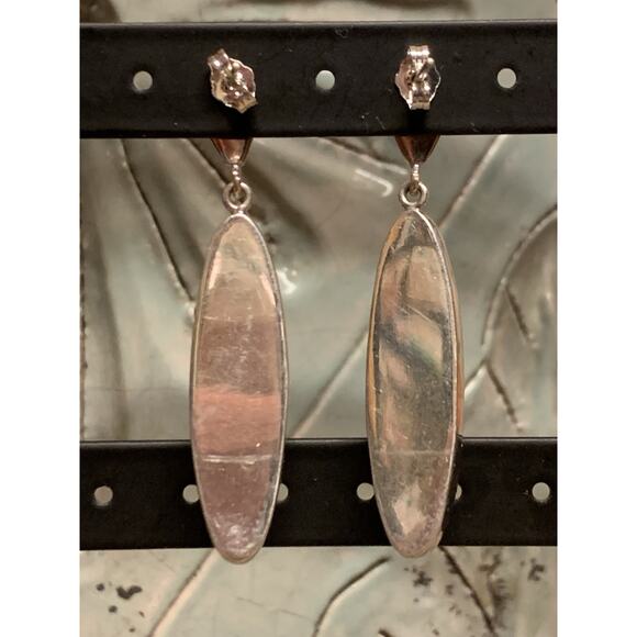Sterling Silver and Variscite Earrings Dangle SEE FULL DESCRIPTION - Picture 7 of 8